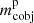 $ m_\mathrm{cobj}^\mathrm{p} $