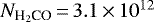 $N_{\text{H}_2\text{CO}}\,{=}\,3.1\,{\times}\,10^{12}$
