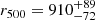 $ r_{500}=910^{+89}_{-72} $