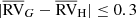 $ | \overline{\mathrm{RV}}_G - \overline{\mathrm{RV}}_{\mathrm{H}}| \le 0.3 $