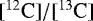 $[{}^{12}\textrm{C}]/[{}^{13}\textrm{C}]$
