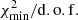 $ \chi^2_{\rm min}/{\rm d.o.f.} $