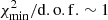 $ \chi^2_{\rm min}/{\rm d.o.f.}\sim 1 $