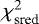 $\chi^2_{\textrm{sred}}$