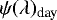 $\psi(\lambda)_{\textrm{day}}$