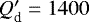 $Q^{\prime}_{\textrm{d}} =1400$