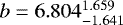 ${b} = 6.804_{-1.641}^{1.659}$