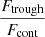 $ \frac{{F}_{\mathrm{trough}}}{{F}_{\mathrm{cont}}} $