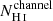 $ N_{{\mathrm{H}\,\textsc{I}}}^{\mathrm{channel}} $