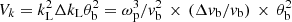 $ V_k = k_{\rm L}^2\Delta k_{\rm L}\theta_{\rm b}^2 = \omega_{\rm p}^3/{\it v}_{\rm b}^2\,\times\,(\Delta {\it v}_{\rm b}/{\it v}_{\rm b})\,\times\,\theta_{\rm b}^2 $