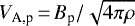$V_{\textrm{A,p}}\,{=}\,B_{\textrm{p}}/\sqrt{4 \pi \rho}$