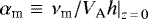 $\alpha_{\textrm{m}} \equiv \left. {\nu_{\textrm{m}}}/{V_{\textrm{A}} h}\right|_{z\,{=}\,0}$