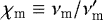 $\chi_{\textrm{m}} \equiv {\nu_{\textrm{m}}}/{\nu_{\textrm{m}}&#x0027;}$