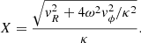 $$ \begin{aligned} X = \frac{\sqrt{v_R^2 + 4\omega ^2 v_{\phi }^2/\kappa ^2}}{\kappa }. \end{aligned} $$