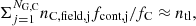 $$ \begin{aligned} \Sigma _{j=1}^{N_{\rm G,C}} n_{\rm C,field,j} f_{\rm cont,j}/f_{\rm C} \approx n_{\rm tl}, \end{aligned} $$