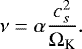 \begin{equation*}\nu = \alpha\frac{c_s^2}{\Omega_{\textrm{K}}}. \end{equation*}