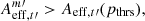 $$ \begin{aligned} A_{\mathrm{eff},t\prime }^{m\prime } > A_{\mathrm{eff},t\prime }(p_{\mathrm{thrs}}), \end{aligned} $$