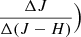 $ \frac{\Delta J}{\Delta (J-H)}\Big) $