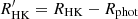 $ R^\prime_{\mathrm{HK}} = R_{\mathrm{HK}} - R_{\rm phot} $