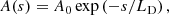 $$ \begin{aligned} A(s)=A_{0}\exp \left(-s/L_{\rm D}\right), \end{aligned} $$