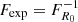 $ {F}_{\mathrm{exp}} = {F}^{-1}_{R_0} $