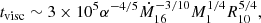 $$ \begin{aligned} t_{\rm visc} \sim 3 \times 10^5 \alpha ^{-4/5} \dot{M}_{16}^{-3/10}M_1^{1/4}R_{10}^{5/4}, \end{aligned} $$