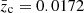 $ \bar{z}_{\mathrm{c}} = 0.0172 $