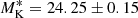 $ M_{\rm K}^\ast = 24.25 \pm 0.15 $