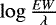$\log{\frac{EW}{\lambda}}$