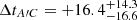 $ \Delta t_{{A{{\prime}}}C} = +16.4 ^{+14.3}_{-16.6} $