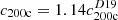 $ c_\mathrm{200c}=1.14 c_\mathrm{200c}^{D19} $