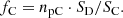 $$ \begin{aligned} f_{\rm C} = n_{\rm pC} \cdot {S}_{\rm D} / {S}_{\rm C}. \end{aligned} $$