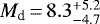 $M_{\textrm{d}}\,{=}\,8.3^{&#x002B;5.2}_{-4.7}$