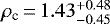 $\rho_{\textrm{c}}\,{=}\,1.43^{&#x002B;0.48}_{-0.45}$