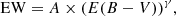 $$ \begin{aligned} \mathrm{EW} = A\times (E(B-V))^\gamma , \end{aligned} $$