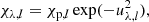 $$ \begin{aligned} \chi _{\lambda ,l} = \chi _{\mathrm{p}, l} \exp (-u_{\lambda , l}^2), \end{aligned} $$