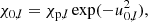 $$ \begin{aligned} \chi _{0,l} = \chi _{\mathrm{p}, l} \exp (-u_{0, l}^2), \end{aligned} $$