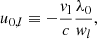 $$ \begin{aligned} u_{0, l} \equiv -\frac{v_{\rm l}}{c} \frac{ \lambda _0 }{w_l} , \end{aligned} $$