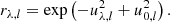 $$ \begin{aligned} r_{\lambda , l} = \exp \left(-u_{\lambda , l}^2+u_{0, l}^2 \right). \end{aligned} $$