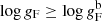 $ \log g_{\mathrm{F}} \ge \log g_{\mathrm{F}}^{\mathrm{b}} $