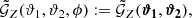 $$ \begin{aligned} \tilde{\mathcal{G} }_Z(\vartheta _1, \vartheta _2, \phi ):=\tilde{\mathcal{G} }_Z(\boldsymbol{{\vartheta }_1}, \boldsymbol{{\vartheta }_2}), \end{aligned} $$