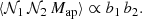 $$ \begin{aligned} \langle {\mathcal{N} _1\,\mathcal{N} _2\,M_\text{ap}}\rangle \propto b_1\,b_2. \end{aligned} $$