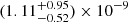 $ (1.11^{+0.95}_{-0.52})\times 10^{-9} $