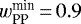 ${w_{\textrm{PP}}^{\textrm{min}}} \,{=}\,0.9$