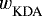 ${w_{\textrm{KDA}}^{}} $