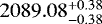 $2089.08^{&#x002B;0.38}_{-0.38}$