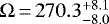 $\Omega\,{=}\,270.3_{-8.0}^{&#x002B;8.1}$