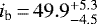 $i_{\textrm{b}}\,{=}\,49.9_{-4.5}^{&#x002B;5.3}$