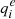 $ q^{e}_{i} $