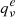 $ q^{e}_{\nu} $